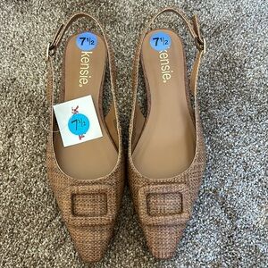 Kensie Poppi Slingback Brown Preppy Ballet Flat NWT